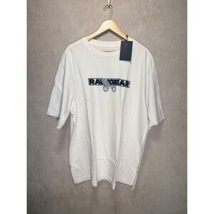 Rawgear Butterfly Printed Tee Graphic T-Shirt White Mens Sz 2XL Logo 100% Cotton